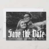 Foto van Modern Blackletter Typografie Save The Date (Voorkant)