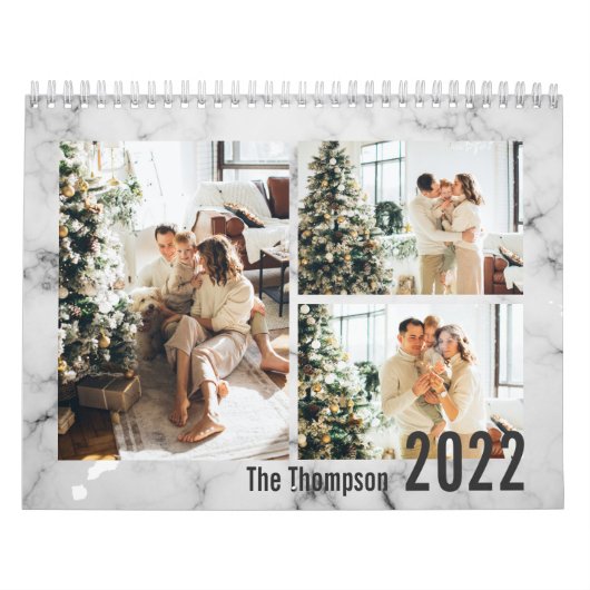 Foto van Modern Elegant Marble Kalender (Hoes)