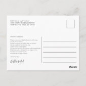 Foto van modern ellegant script bruiloft Dank je Briefkaart (Achterkant)