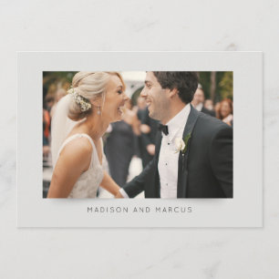 Foto van Modern en Elegant Wedding Hartelijk dank Bedankkaart