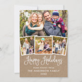 Foto van Modern Fun Calligraphy Kraft 4 Feestdagenkaart (Voorkant)