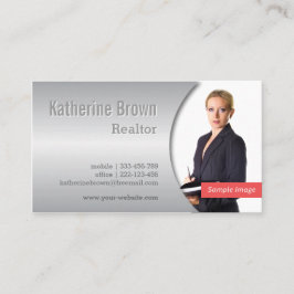 Foto van modern, grafisch, metallisch verloopeffec visitekaartje