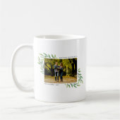 Foto van Modern Kerstfeest Waterverf Greenery Koffiemok (Links)