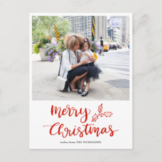 Foto van modern kerstscript voor Merry Briefkaart