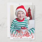 Foto van modern kerstscript voor Merry Feestdagenkaart (Voorkant)