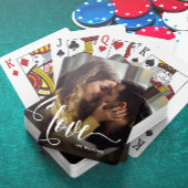 Foto van modern liefdesscript pokerkaarten