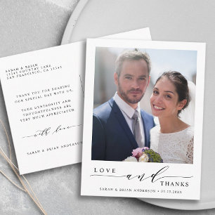 Foto van Modern Love and Bedankt Wedding Briefkaart