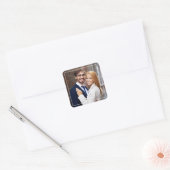 Foto van Modern Monogram Vierkante Sticker (Envelop)