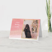 Foto van Modern Pink and Gold Holiday Feestdagen Kaart (Voorkant)