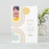 Foto van Modern Rainbow Birthday Kaart (Staand voorkant)