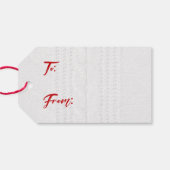 Foto van modern Red Merry Kerstmis Cadeaulabel (Achterkant Horizontaal)