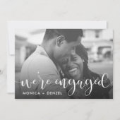 Foto van moderne Chalkboard- en Script Engagement  Kaart (Voorkant)