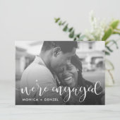 Foto van moderne Chalkboard- en Script Engagement  Kaart (Staand voorkant)