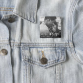 Foto van moderne Chalkboard- en Script Engagement  Vierkante Button 5,1 Cm (In situ)