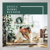 Foto van moderne familie | Joyful Merry Blessed |  Poster (Voorkant)