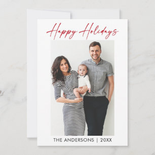 Foto van moderne kalligrafie met rode inkt feestdagenkaart