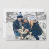 Foto van moderne kerstbomen feestdagenkaart (Achterkant)