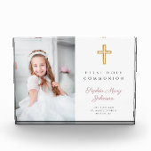 Foto van moderne meisje eerste communie (Voorkant)