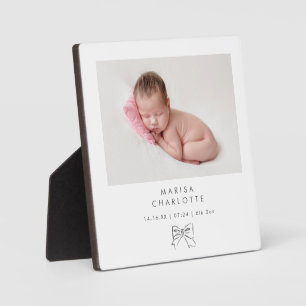 Foto van moderne, minimalistische baby-meisje fotoplaat
