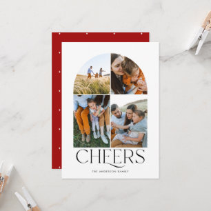 Foto van moderne, multi-foto rode kerst 4 foto