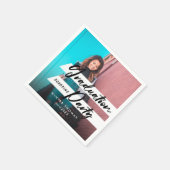 Foto van moderne scriptgradatie-partij servet (Hoek)