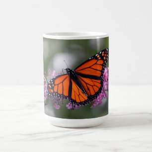 Foto van Monarch Sinaasappel Butterfly Koffiemok