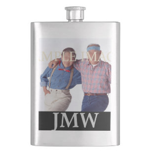 Foto van monogrammen dads vaders PERSONALIZE Heupfles