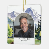 Foto van Mountain Memorial Keepsake Keramisch Ornament (Links)