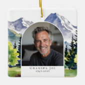 Foto van Mountain Memorial Keepsake Keramisch Ornament (Voorkant)