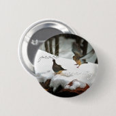 Foto van Mourning Doves Ronde Button 5,7 Cm (Voorkant /achterkant)