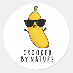 Foto van Natuur Funny Banana Pun Ronde Sticker