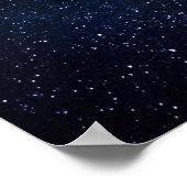 Foto van Navy Blue Milkyway Nightsky Galaxy Poster (Hoek)