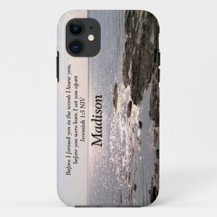 Foto van Ocean God Knew You Bible Verse iPhone 11 Hoesje