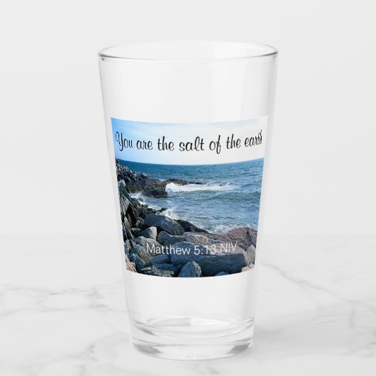 Foto van Ocean Salt van de Earth Bible Verse Glas (Voorkant)