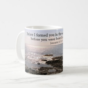 Foto van Ocean with God Knew You Bible Verse Koffiemok