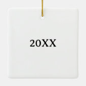 Foto van ons eerste kerstpaar keramisch ornament (Achterkant)