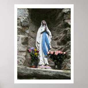 Foto van onze dame van Lourdes Poster