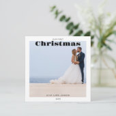 Foto van onze eerste kerstfeestdag Kaart (Staand voorkant)