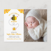 Foto van onze kleine honingbijen Cute Kawaii Baby Aankondigingskaart (Voorkant)