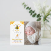 Foto van onze kleine honingbijen Cute Kawaii Baby Aankondigingskaart (Staand voorkant)