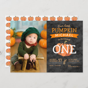 Foto van onze kleine pompoen Herfst Birthday Kaart