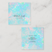 foto van opal minerale steen vierkante visitekaartje (Voorkant / Achterkant)