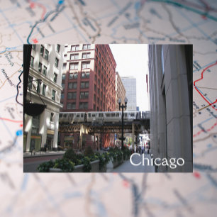 Foto van oprit van Chicago met verhoogde lading Briefkaart