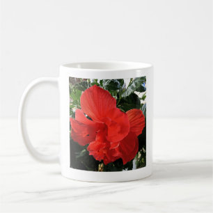 Foto van Oranje dubbelhibiscus flower Bijbelverse Koffiemok