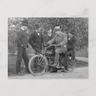  foto van oude motorfiets briefkaart