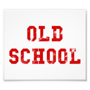 Foto van oude school Oldskool Giften Afdruk