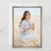 Foto van ouders Royal Blue en Gold Afstudeerfeest Aankondiging (Achterkant)