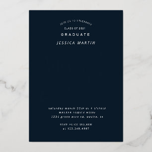 foto van pandemisch afstuderen folie uitnodiging