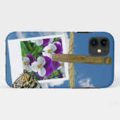 Foto van Pansy met vlinder Case-Mate iPhone Case (Achterkant (horizontaal))