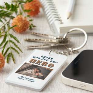 Foto van papa Hero Father Keepomwille Sleutelhanger